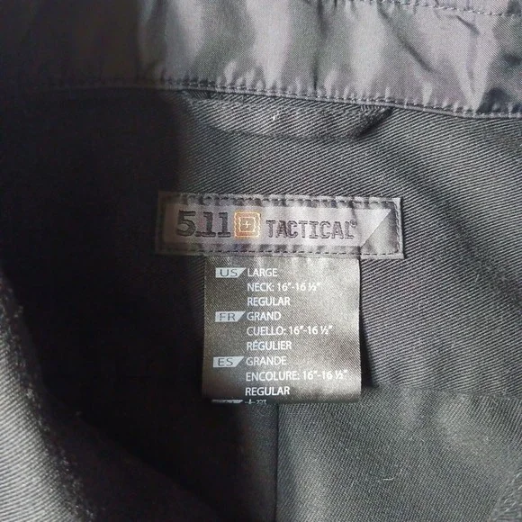 5.11 Tactical L Short Sleeve Shirt Military Utility Button Up Conceal Pockets - Picture 8 of 14